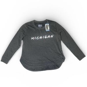 Women's Michigan Crew Neck Sweater - Charcoal